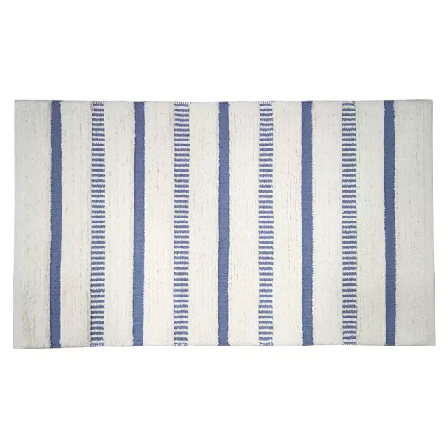 Bee & Willow™ 21" x 34" Coastal Stripe Bath Rug in Blue