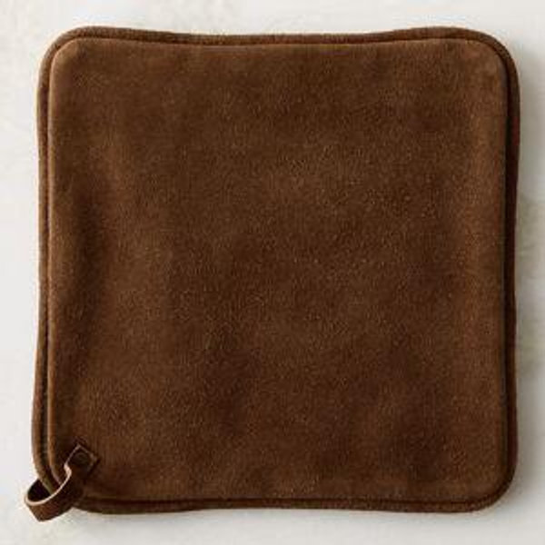 Ambra Brown Suede Pot Holder