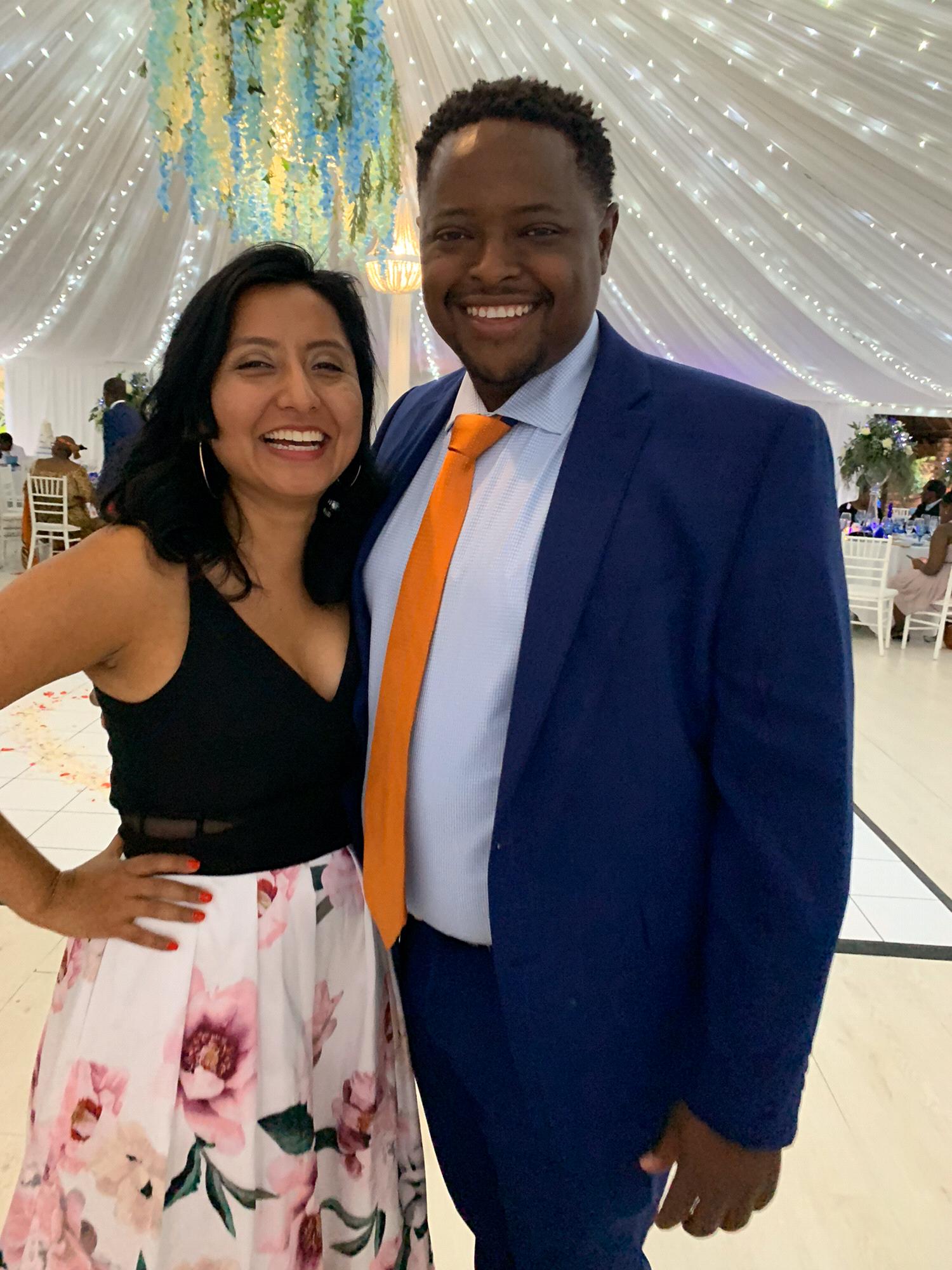 All dressed up for Tim and Trish’s wedding in Zim