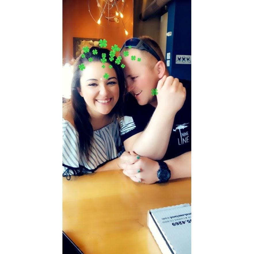 Our first official photo together. St. Patty's 2018