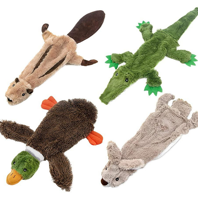 Best Pet Supplies 2-in-1 Fun Skin Stuffless Dog Squeaky Toy and Plush toys