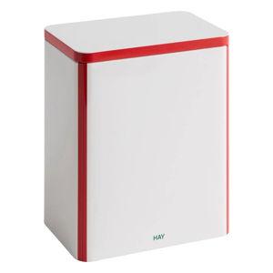 Hay Tin Cannister, L, off-white - red