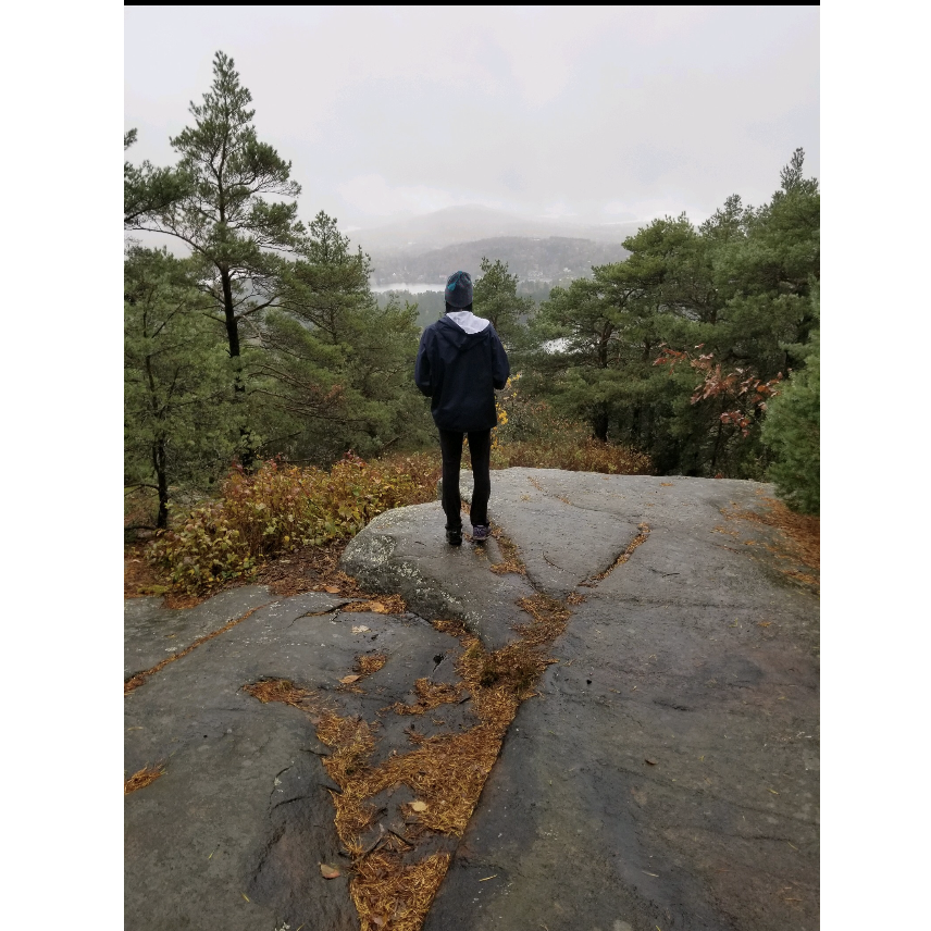 10/18/19 Carl took this picture of Anna facing the view so he could get the ring out.