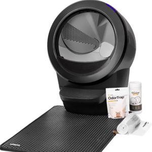 LITTER-ROBOT 4 with Step & Core Accessories Kit Cat Litter Box, Black - Chewy.com