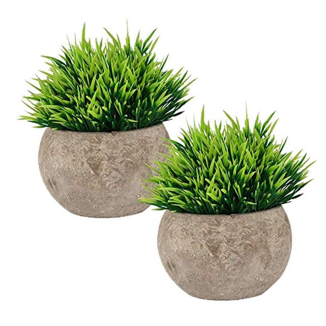 The Bloom Times Fake Plant for Bathroom/Home Decor, Small Artificial Faux Greenery for House Decorations (Potted Plants)