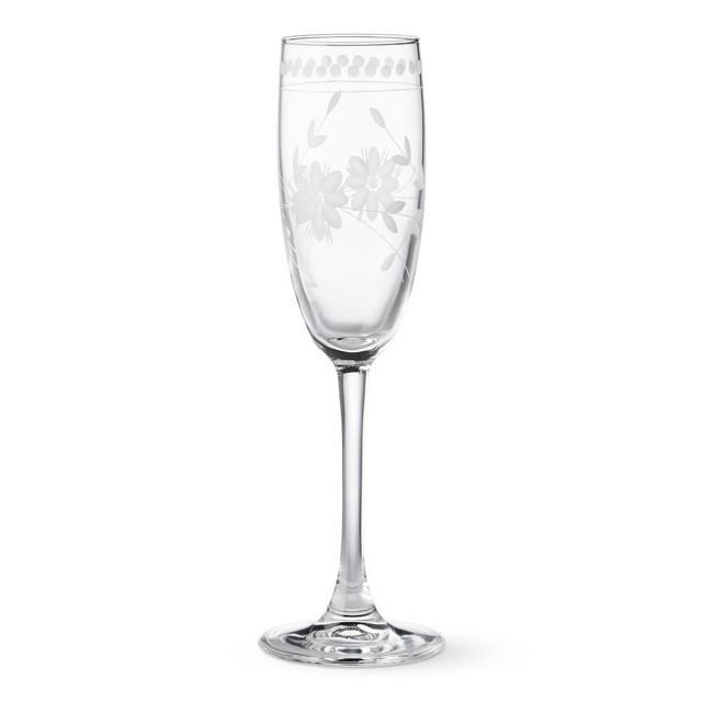 Vintage Etched Toasting Flute, Each