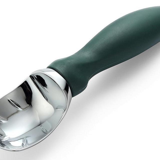 Spring Chef Ice Cream Scoop with Comfortable Handle, Professional Heavy Duty Sturdy Scooper, Premium Kitchen Tool for Cookie Dough, Gelato, Sorbet, Pine Green