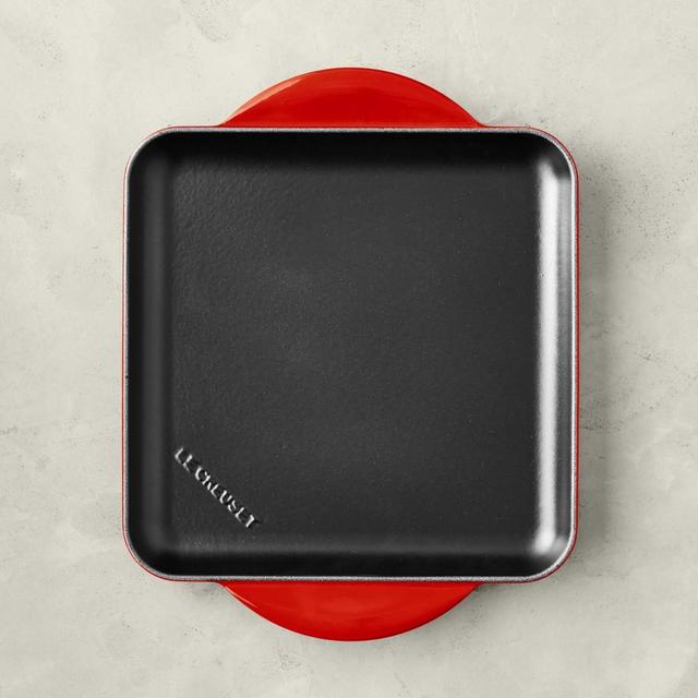 Le Creuset Enameled Cast Iron Square Griddle, 9 1/2", Red