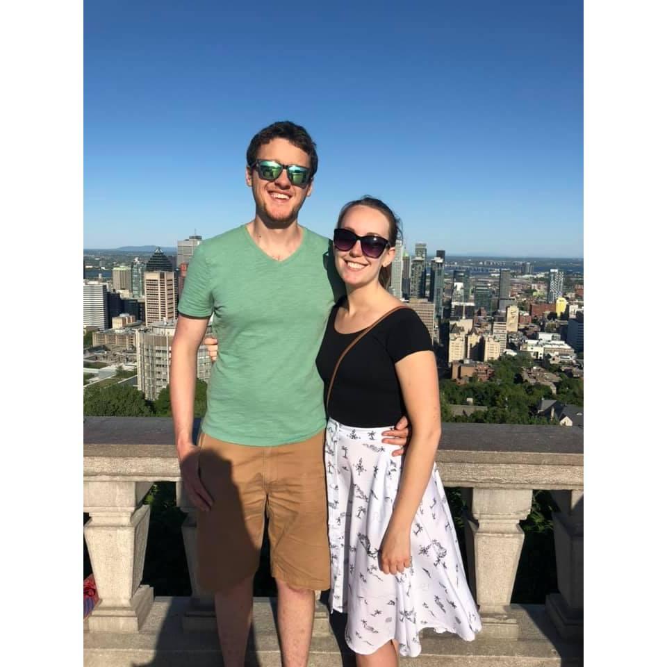 On Mount Royal overlooking the Montreal skyline