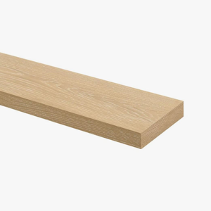 Alma White Oak Wood Floating Shelf - Whitewash Stain, 72"