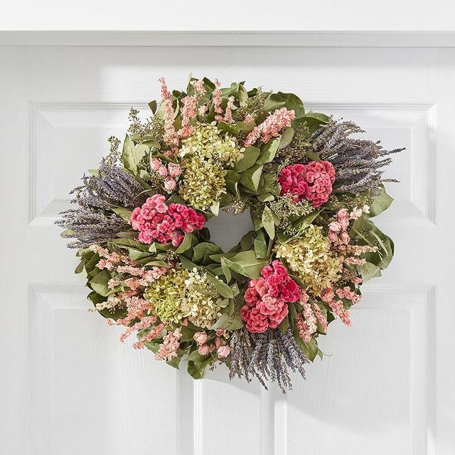 Dried Lavender & Hydrangea Mixed Wreath, 18"