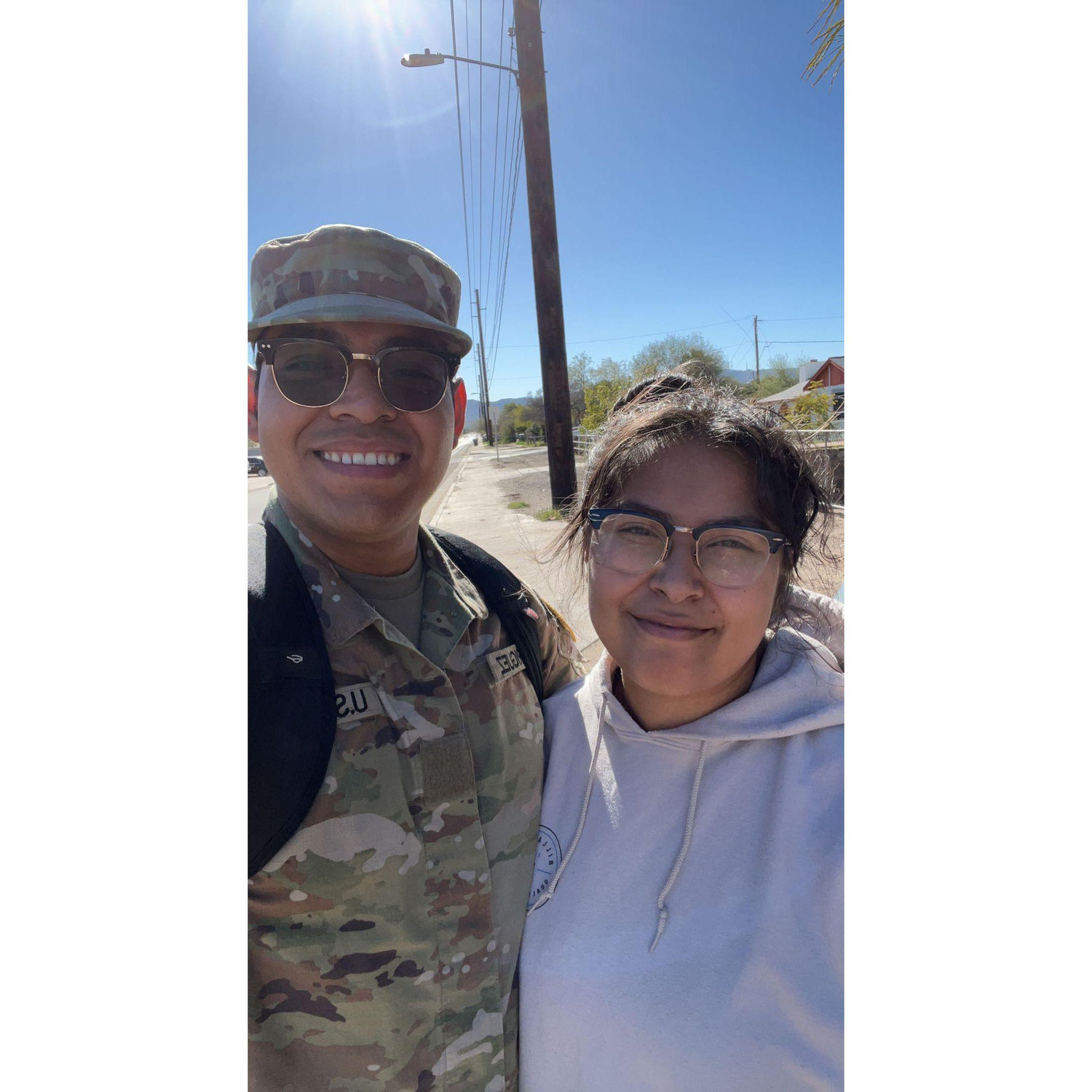 Jan. 2023 This was on the last day of Manny's Christmas break, he left to finish bootcamp after this photo.
