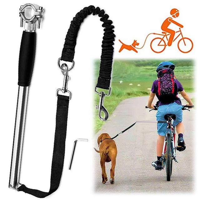 Videosystem Dog Hands Free Leashes,Dog Bike Leash,Dog Bicycle Exerciser Leash for Exercising Training Jogging Cycling,Easy Installation,Removal Hand Free, and Outdoor Safe with Pets
