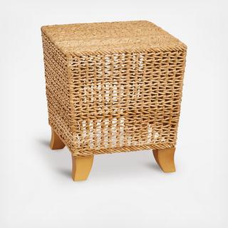 Water Hyacinth & Rattan Stool