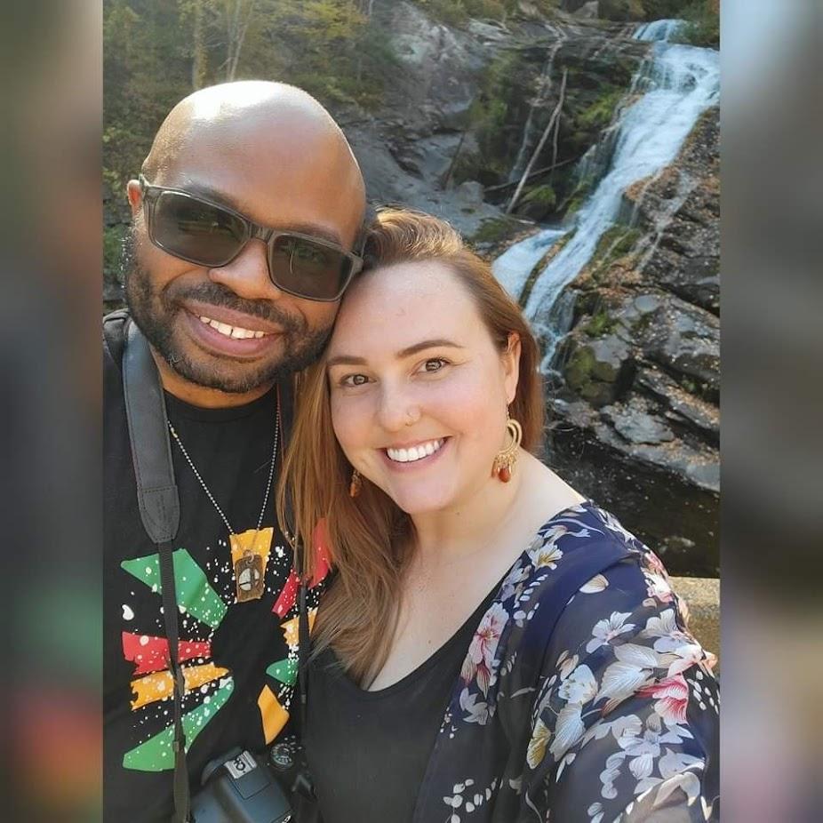 October 15, 2022 -- Taking him to her hometown for the first time required a stop at Bald River Falls.