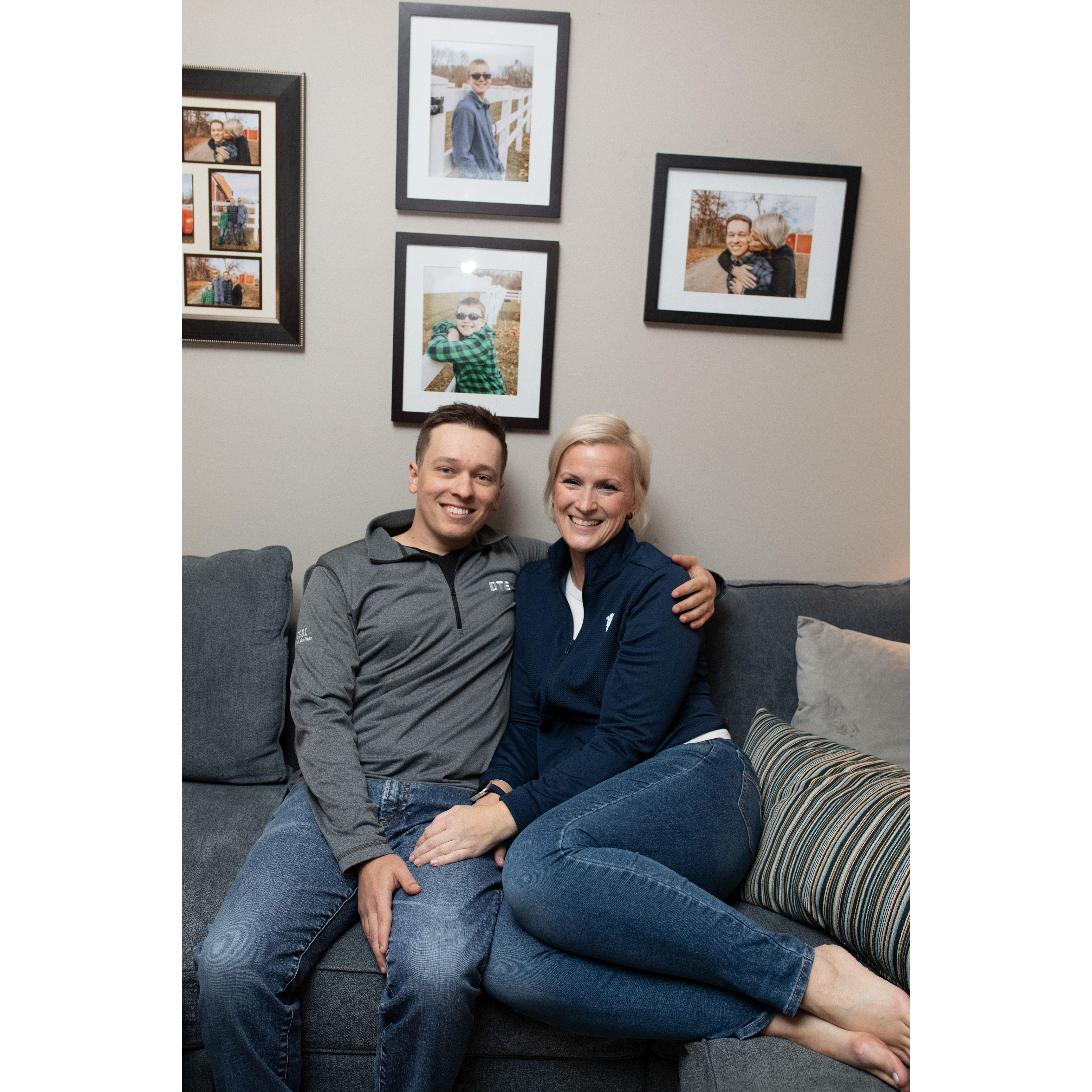 In our new home, cozy on the couch 2023