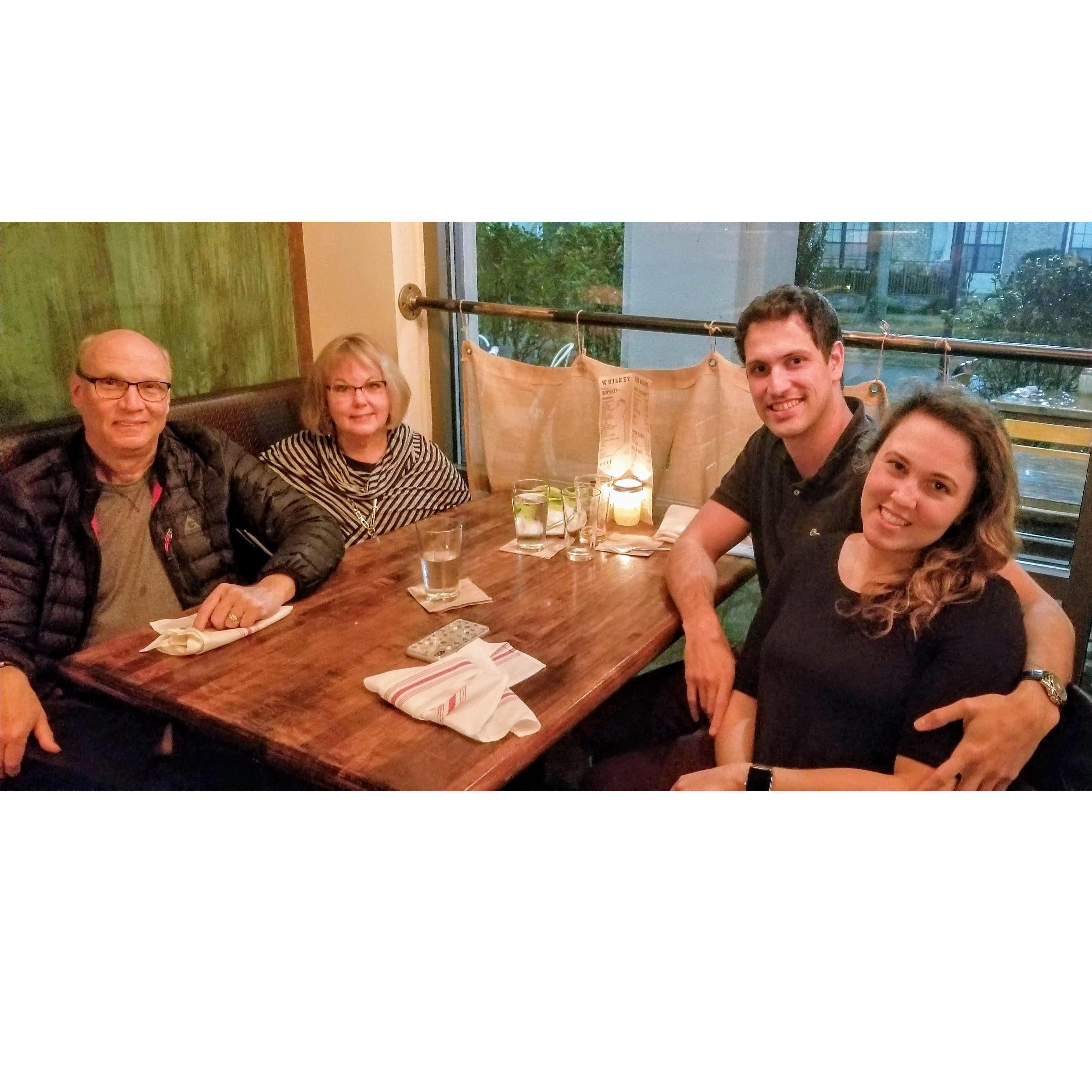 Meet the parents! Rafa's first time meeting Deb and Michael during Thanksgiving 2018 in Durham, NC.