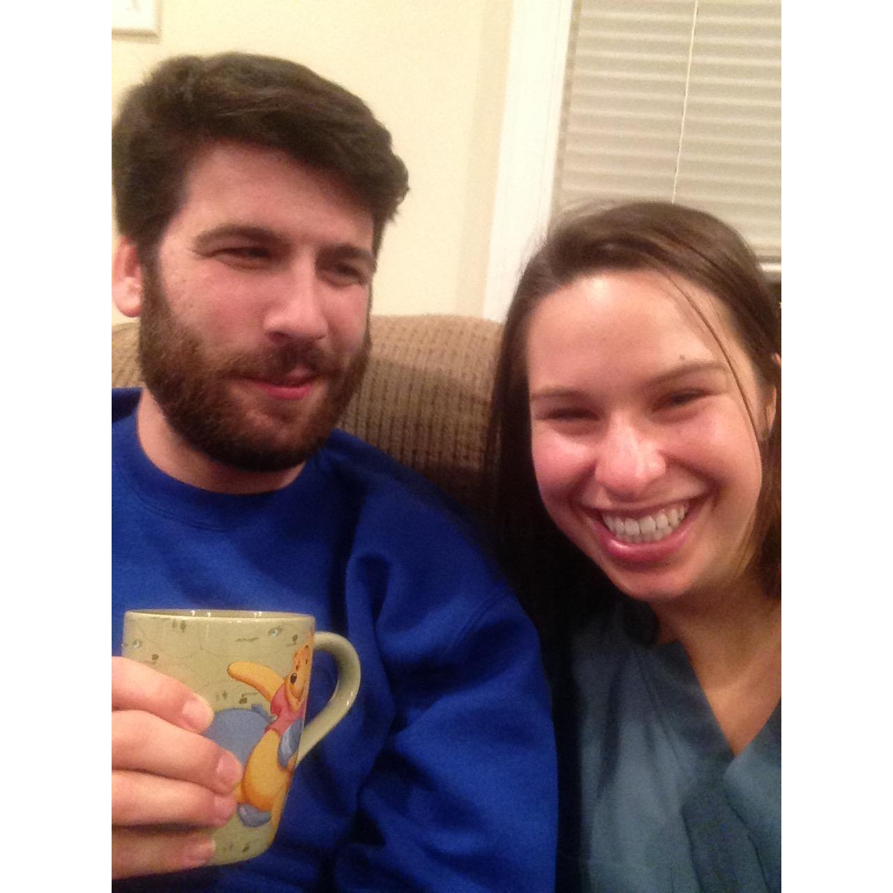 First picture together and maybe third date
New Year's Eve 2017