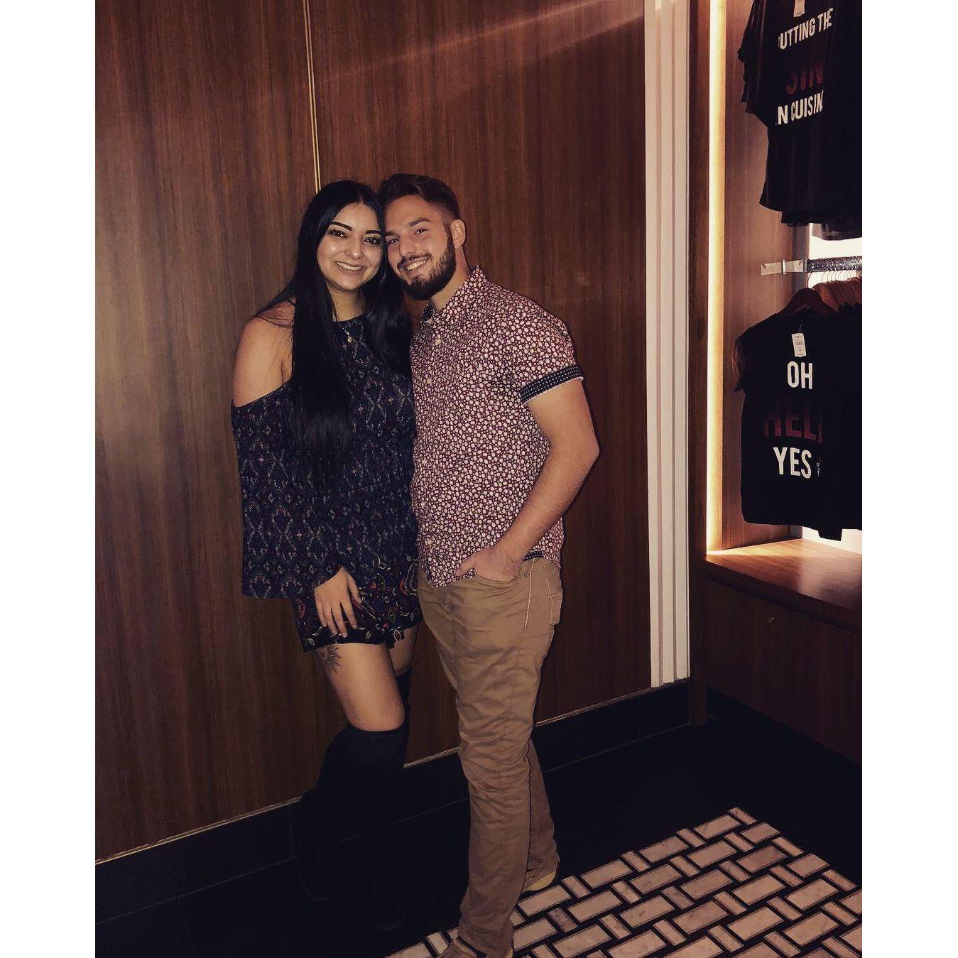At one of our favorite restaurants Hell’s Kitchen