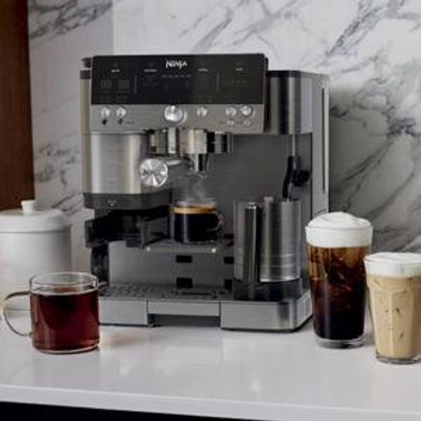 Ninja Luxe Cafe Premier Series Espresso Machine in Stainless Steel + Reviews | Crate & Barrel