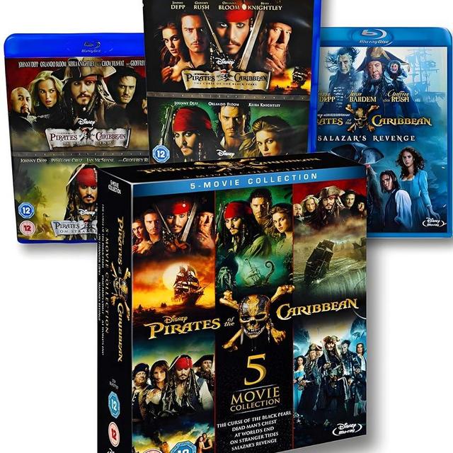 Pirates of the Caribbean 1-5 [Blu Ray] [Region Free]