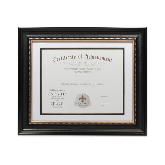 Lawrence Frames Dual Use Black Beaded Document Frame - 11" x 14"