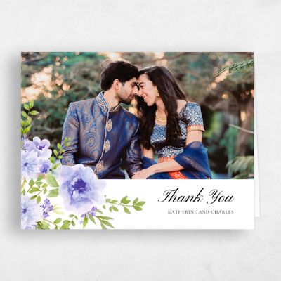 Purple Wedding Thank You - Tillage Portrait