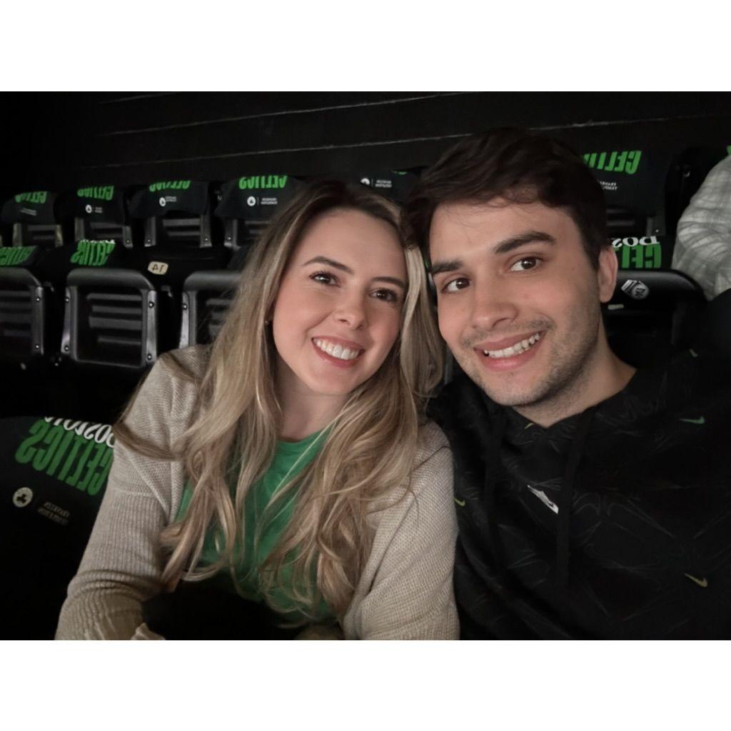 Our first basketball game, even though the Celtics lost...