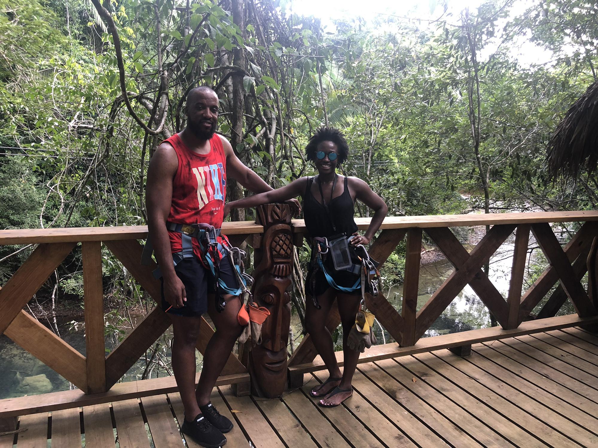 Zip lining in Belize 2019