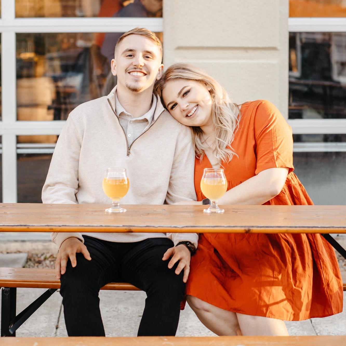Our Engagement Session - D9 Brewing, Cornelius NC - February 2022