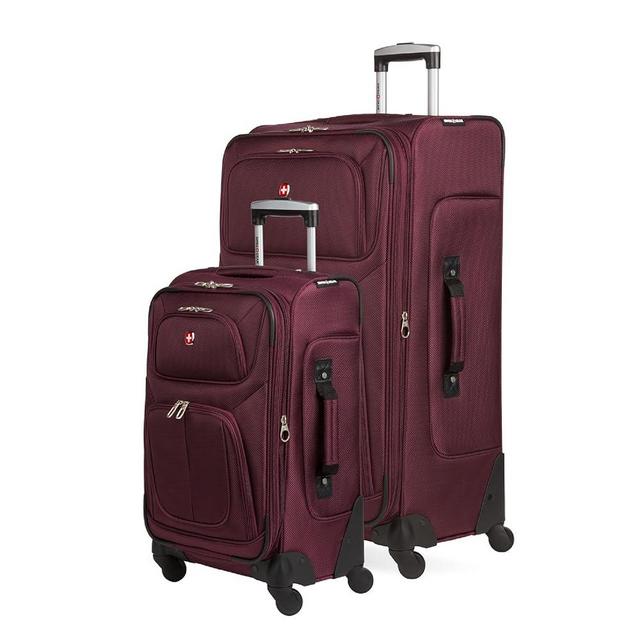 SwissGear Sion Softside Expandable Luggage, Merlot, 2-Piece Set (21/29)