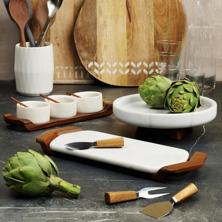Nambé, Chevron 7-Piece Condiment Serving Set | Zola