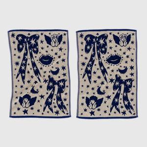 Hand Towel Set of 2 Cherub Bows - Baggu
