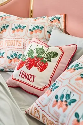 Les Fruits Cotton Embroidered Pillow