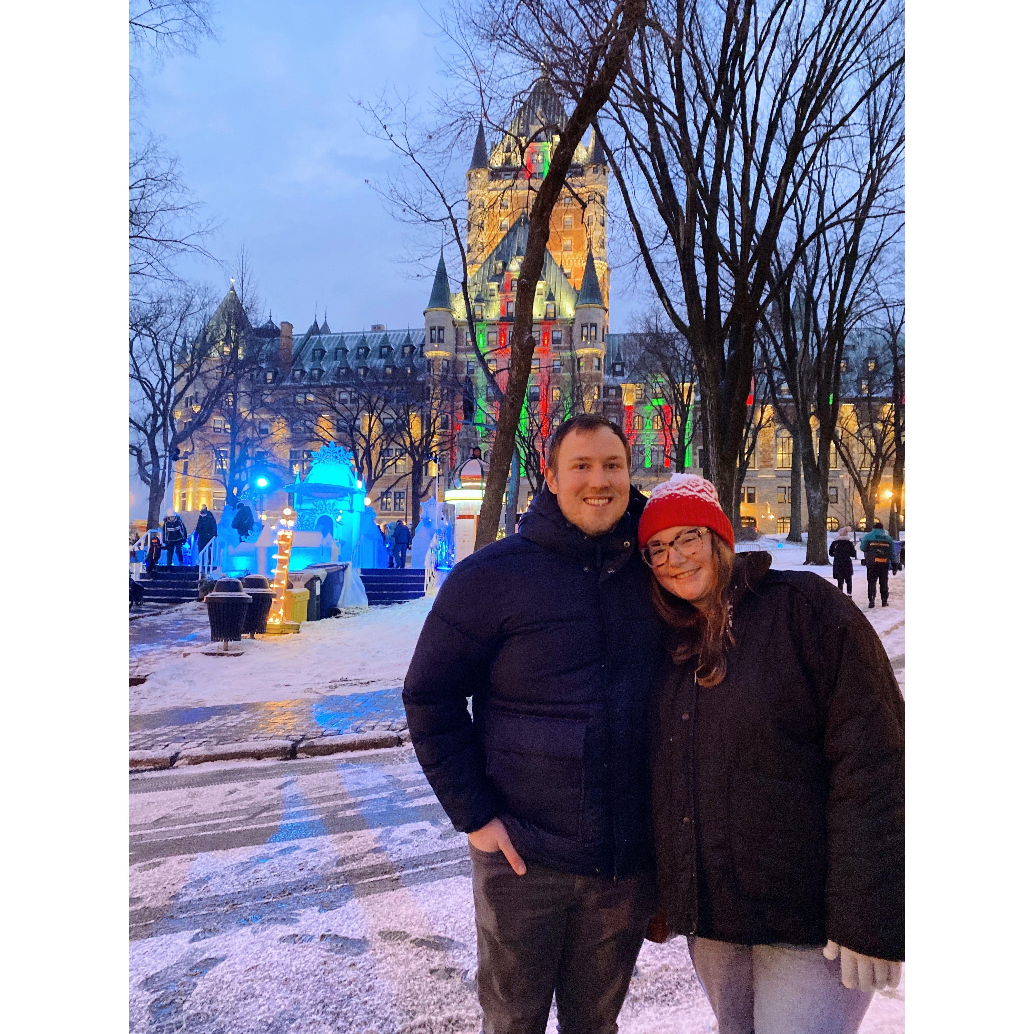 December 2024 - First trip out of the country together to Quebec City!
