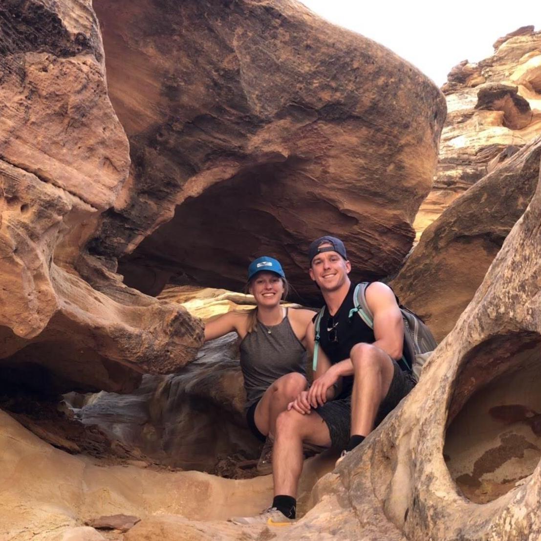 Getting a closer look at all the neat rocks, Capitol Reef National Park.