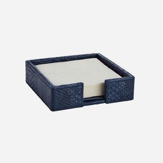 Python Midnight Cocktail Napkin Holder with Caspari Napkins
