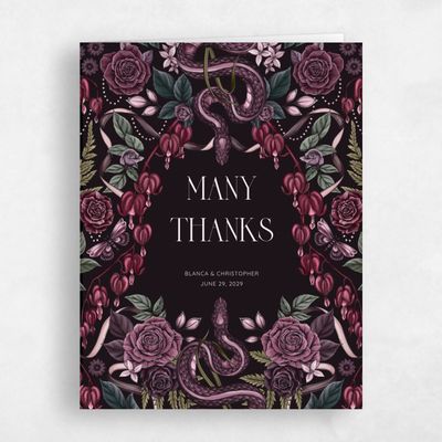 Purple Maximalist Wedding Thank You - Moreau Classic