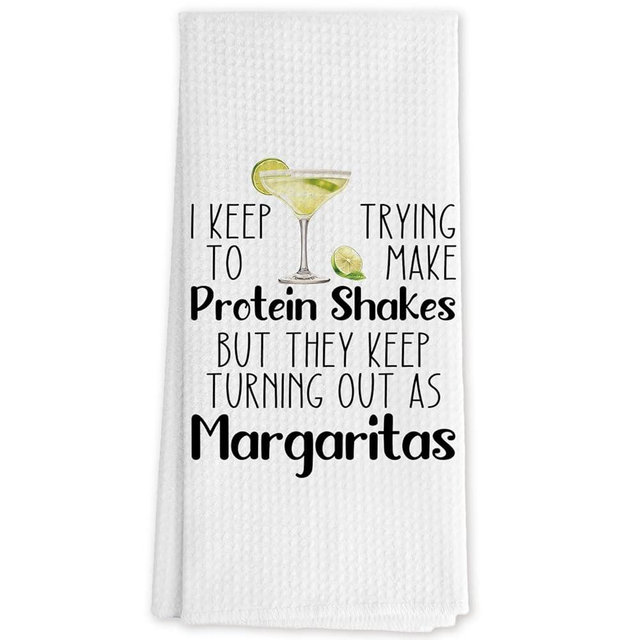 DNEULYR Funny Margarita Kitchen Towels, Gifts for Margarita Lovers Decorative Hand Towels, Cocktail Gift for Women Dish Tea Bar Towels for Kitchen Bar Cart Decor, 16x24 Inch