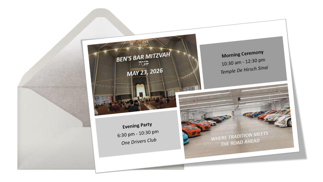 The Wedding Website of Ben's Bar Mitzvah Ceremony and Party Time
