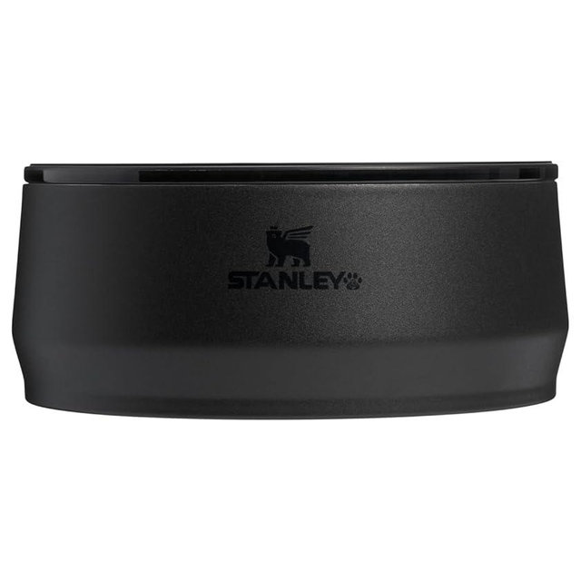 STANLEY Pet Bowl | 3-Cup (24 oz) Insulated Stainless Steel Dog & Cat Bowl | Splash-Resistant Lid | Dishwasher Safe | BPA-Free | Black 2.0