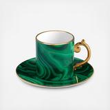 Malachite Espresso Cup & Saucer