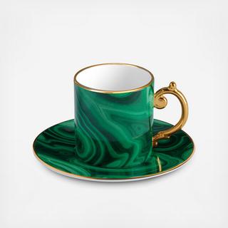 Malachite Espresso Cup & Saucer