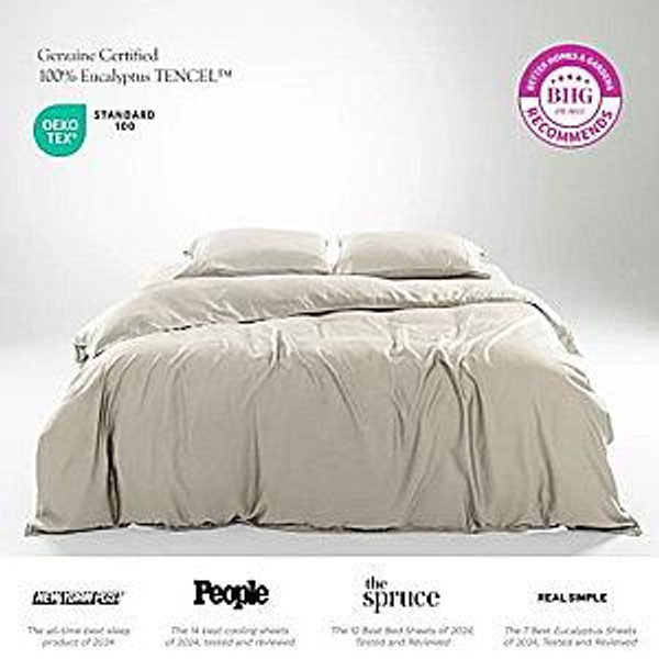 TENCEL Duvet Cover (Oversize King, Oatmeal)