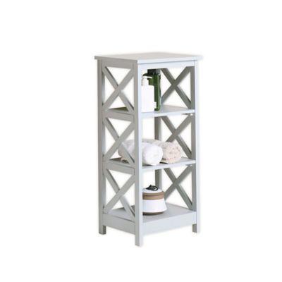 X-Frame 3-Shelf Bathroom Tower in Blue