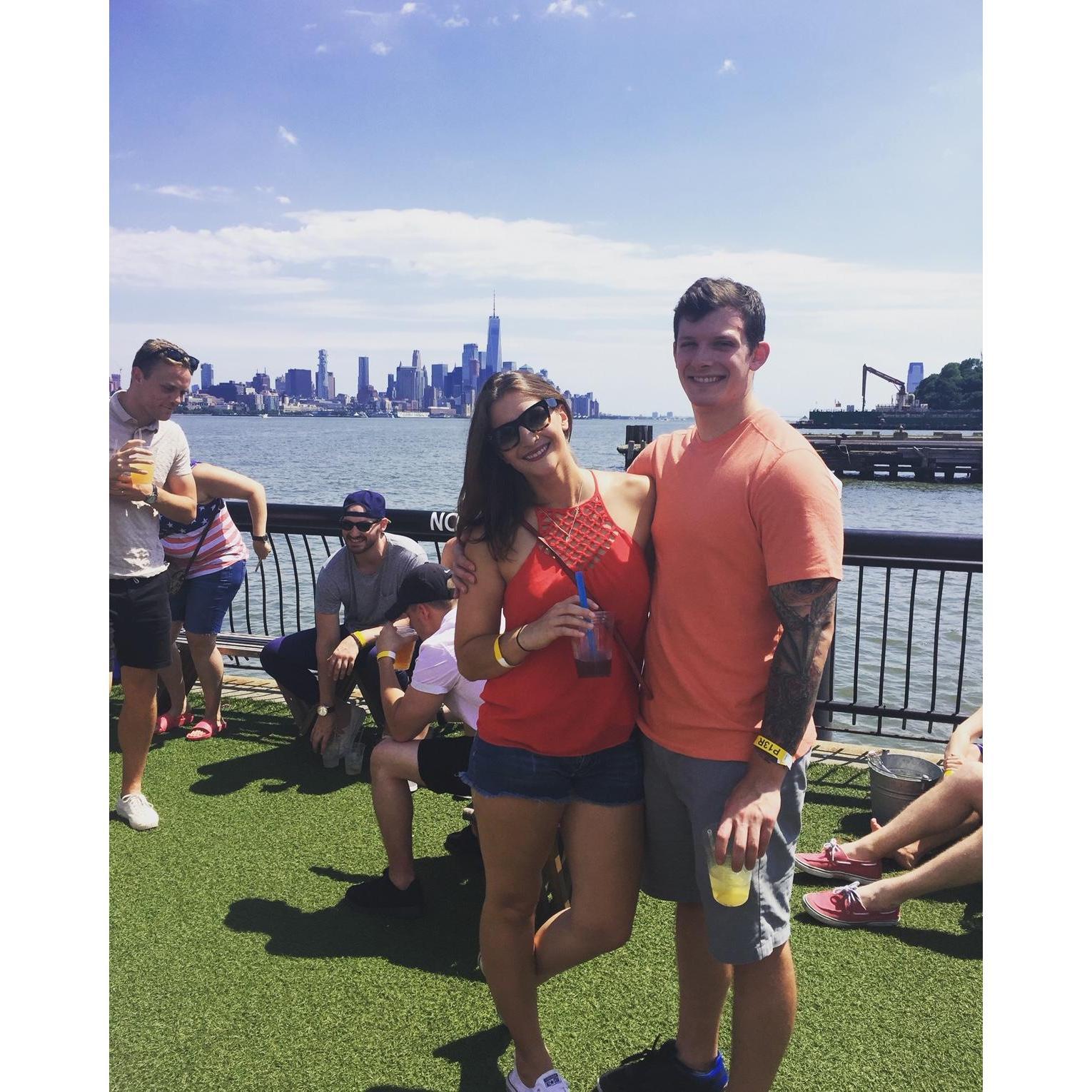 Enjoying the 4th of July at Pier 13 in Hoboken