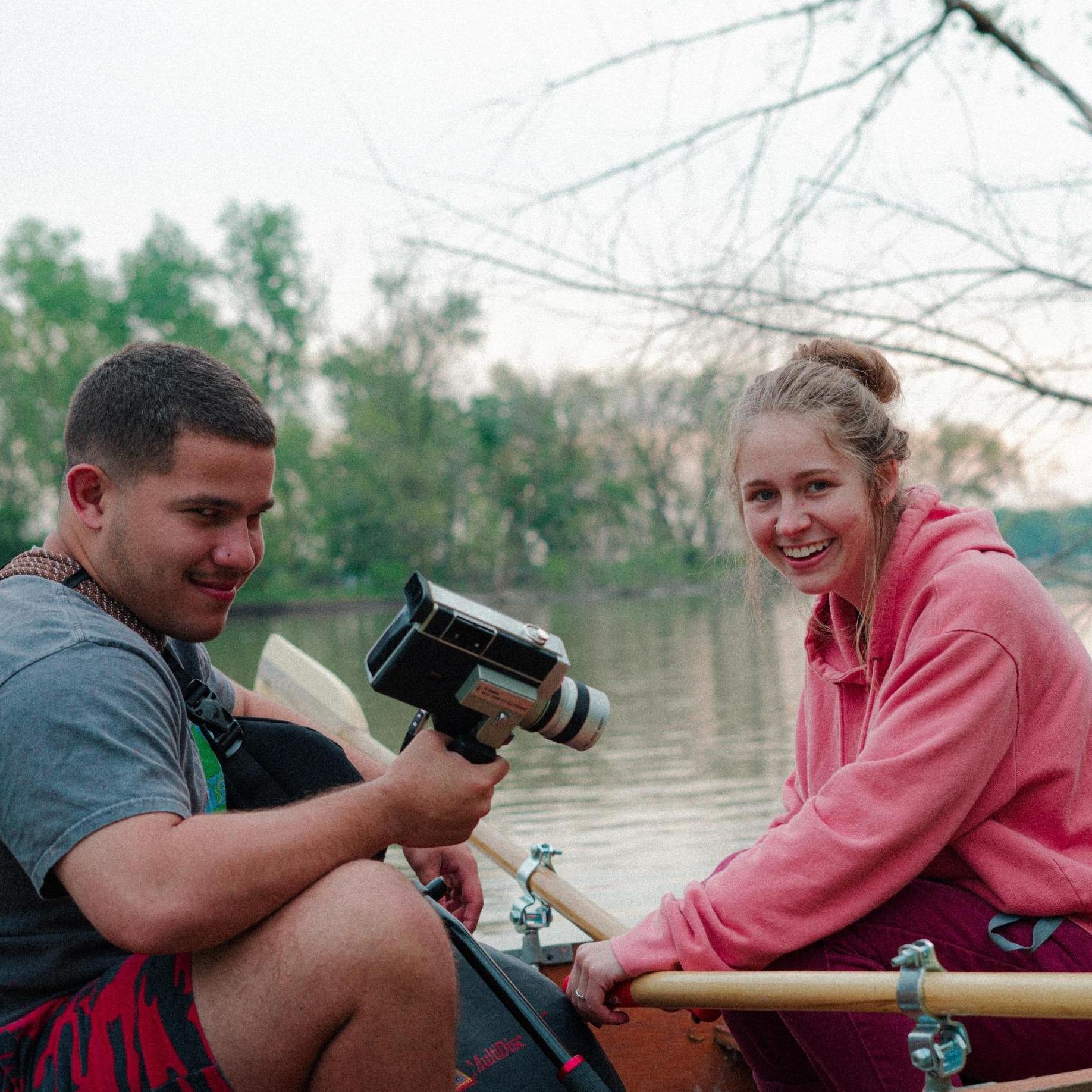 Filming in a row boat on the Maumee River (May 17, 2021)