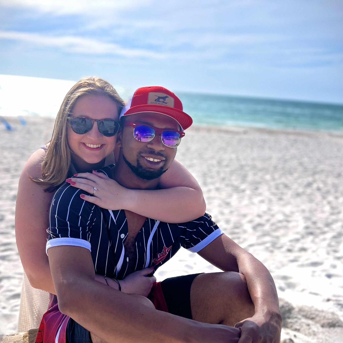 Beach engagement photos