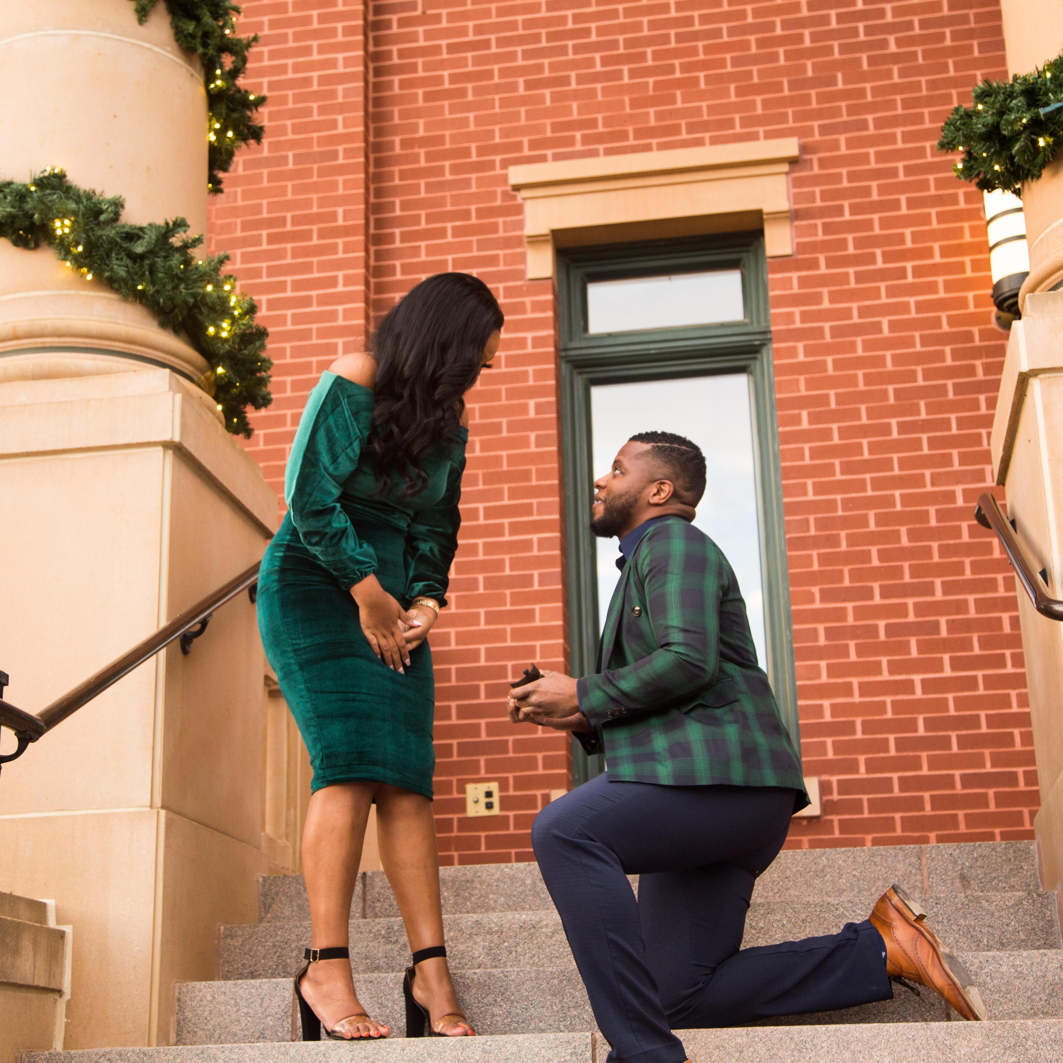 He proposed with a secret photoshoot.