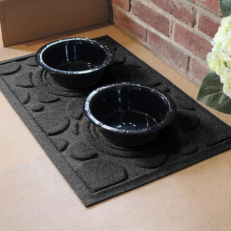 WaterHog Dots Dog Bowl Pet Feeder Mat